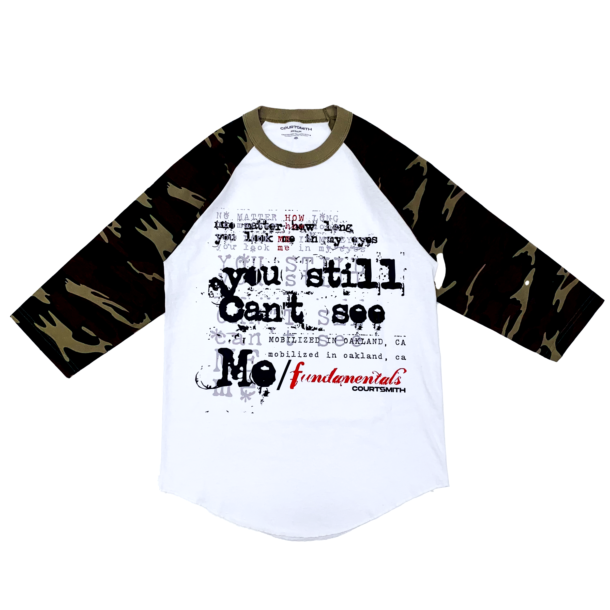 Camo Raglan - White