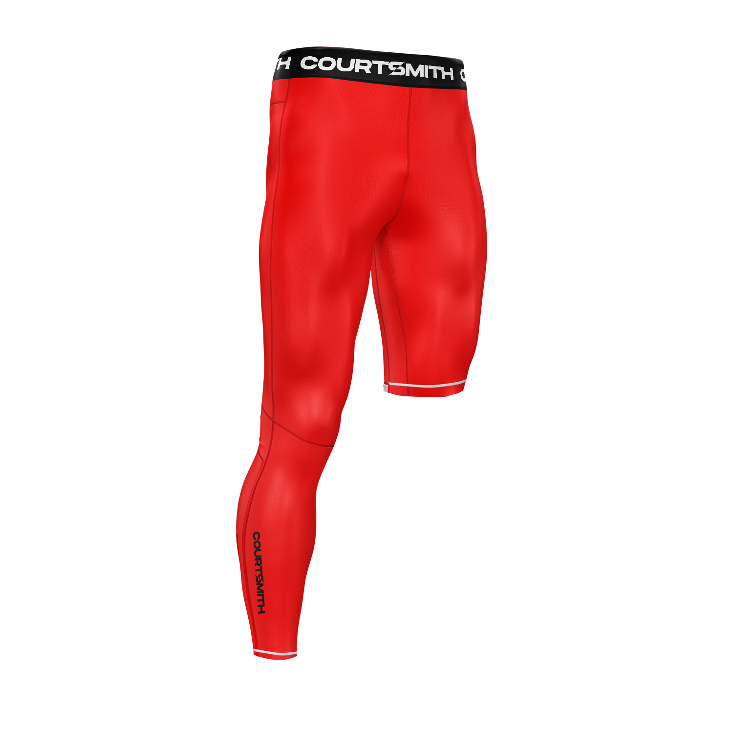 Jonscart Men's 3/4 One Leg Compression Capri Tights Pants Athletic